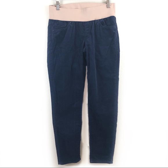 Gap Maternity Corduroy Navy Always Skinny Pants - Picture 1 of 7